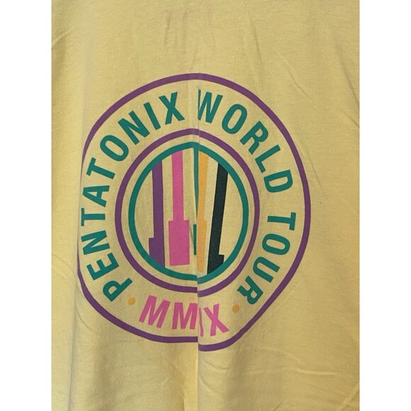 Pentatonix World Tour MMXIX 2019 Yellow Unisex M T-Shirt Adult Band Music Group - Picture 7 of 12